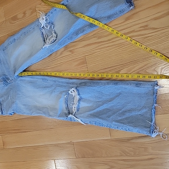 Zara 90"s high waisted wide leg distressed jeans - Picture 16 of 16